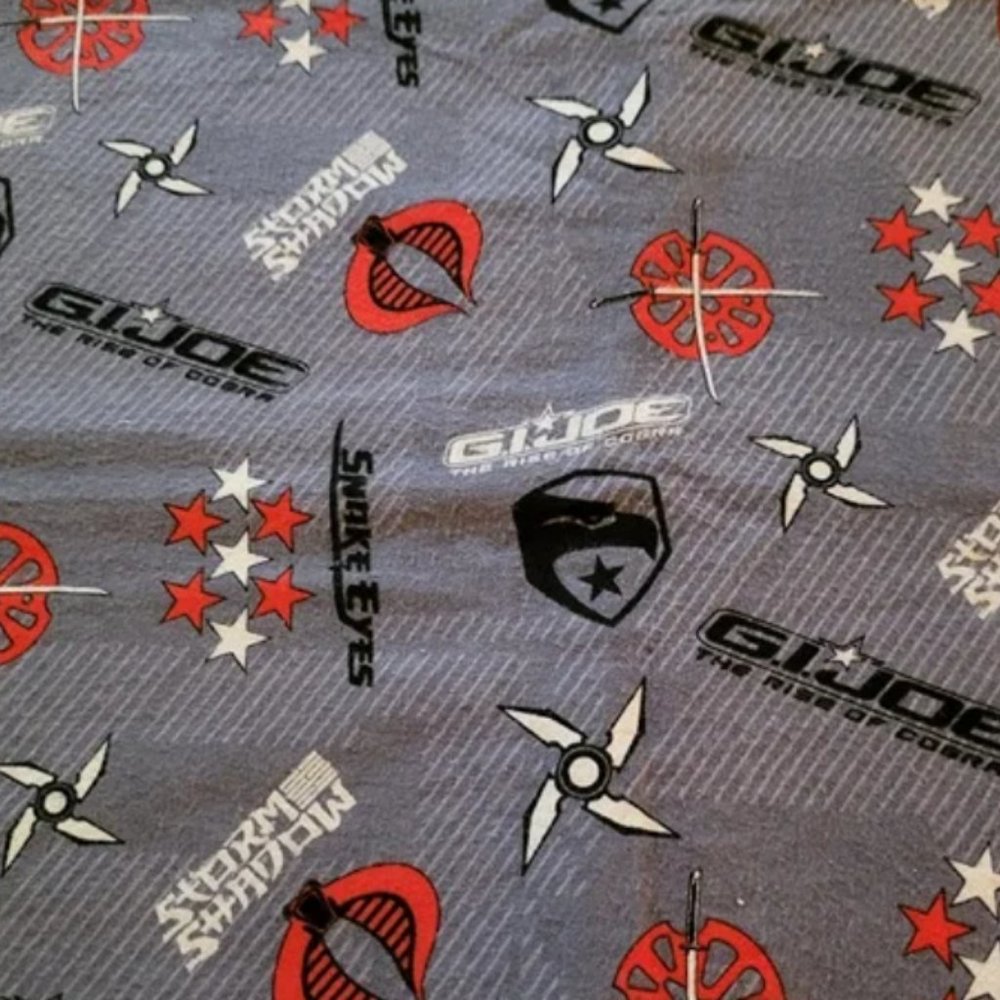 Vintage GI Joe The Rise of Cobra Flannel Fabric 1 yard by 44" wide